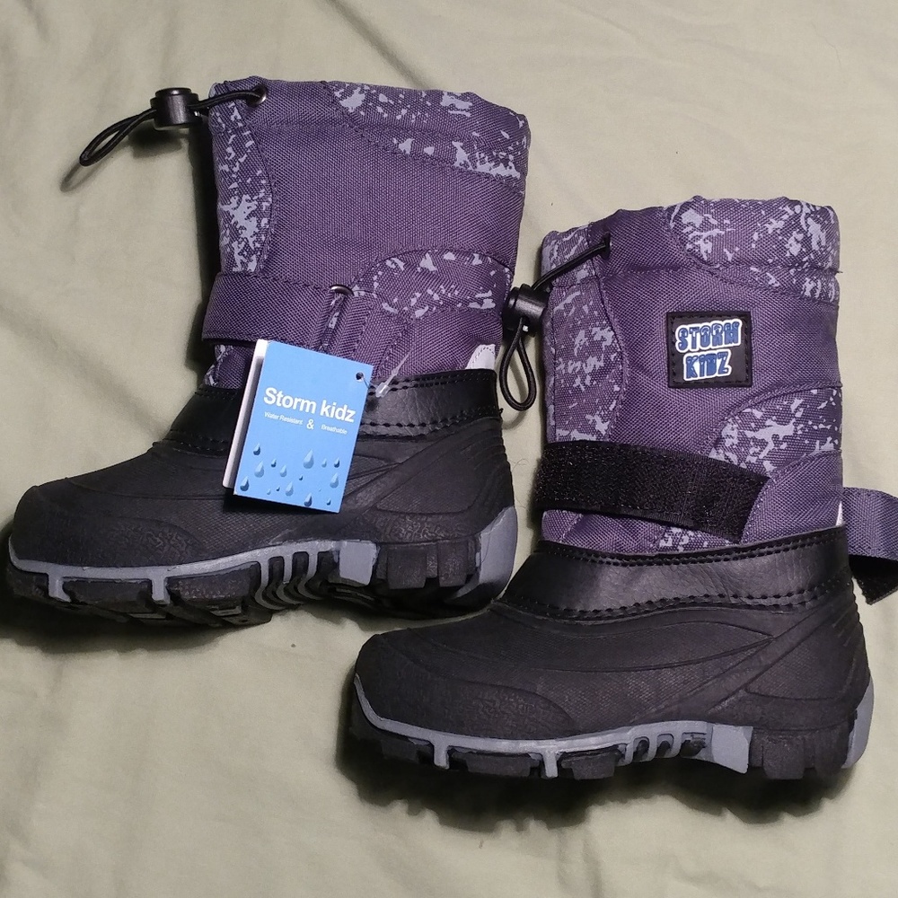Storm Kidz Cold Weather Snow Boot 3101 Gray\Black
